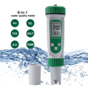 6 in 1 Multi-Parameter Water pH, EC, TDS, Salt, S.G and Temp. Tester pH-786