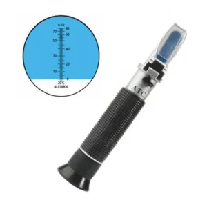 Alcohol Refractometer 0-80% V/V Handheld Wine Hydrometer