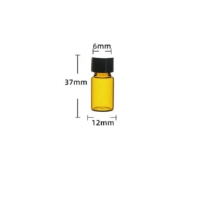 Amber Glass Vial 2mL with Screw Cap