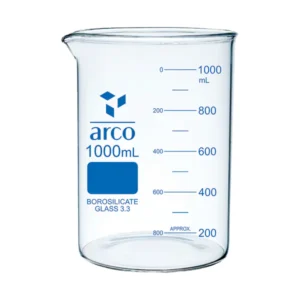 Arco Glass Beaker 1000mL Low form with Spout