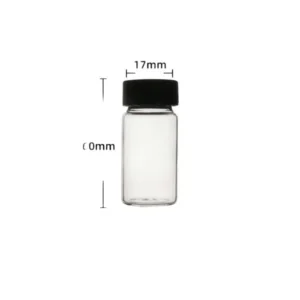 Clear Glass Vial 20mL Storage Vial with Screw Cap