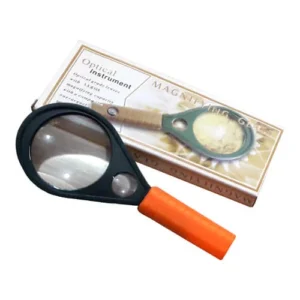 Hand Magnifying Glass 50mm Orange and Green