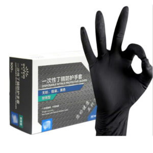 Black Nitrile Hand Gloves 100 Pcs Food Grade Gloves | Medium Size
